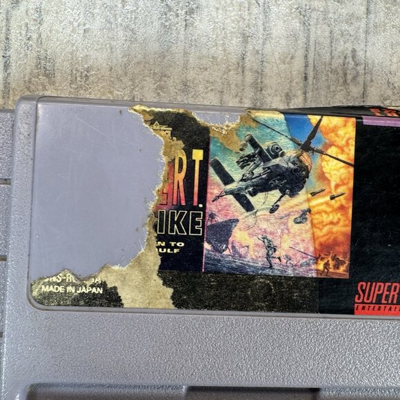 Desert Strike Return to the Gulf SNES Super Nintendo Game Cartridge Tested - Picture 2 of 5